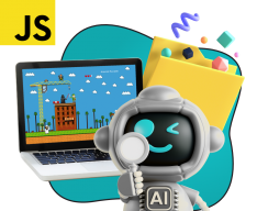 Язык программирования JavaScript + AI. Проектное обучение + геймификация + AI-помощники - КИБЕРшкола программирования для детей, компьютерные курсы для школьников, начинающих и подростков - KIBERone г. Ашхабад