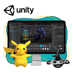 Мир игр на Unity 2D на популярном движке + AI-помощники - КИБЕРшкола программирования для детей, компьютерные курсы для школьников, начинающих и подростков - KIBERone г. Ашхабад