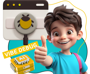 Тестирование & Vibe Debug. Охотники за багами - КИБЕРшкола программирования для детей, компьютерные курсы для школьников, начинающих и подростков - KIBERone г. Ашхабад