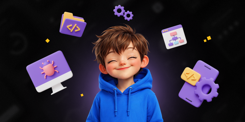 Идеальный сайт с нуля: код, дизайн и AI-помощник - КИБЕРшкола программирования для детей, компьютерные курсы для школьников, начинающих и подростков - KIBERone г. Ашхабад